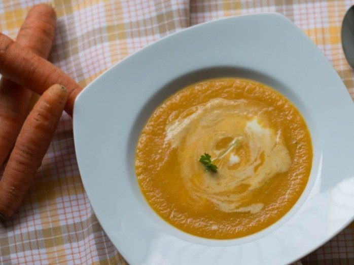 Karotková krémová polievka s chilli