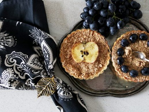 Jablkový cheesecake s posýpkou
